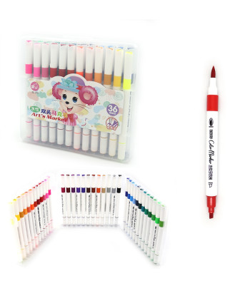 Набір маркерів на спирт.осн. двосторон..(скошен/пензлик) "Mouse" 36кол у пластик.упак.