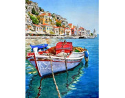 40х50см Н-р живопис за номерами "Човна"(холст/подр.+акрил.краски.+кисть+инструкц)