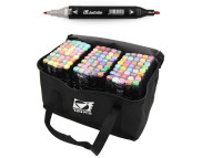 Набір маркерів на спирт.осн. двосторон..(скошен/кругл) Josef Otten 120кол у тексстильн.сумці