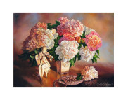 40х50см Н-р живопис за номерами "Квіти"(холст/подр.+акрил.краски.+кисть+инструкц) у картон.упак.