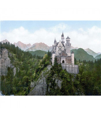 40х50см Н-р живопис за номерами "Замок на скелі"(полотно/підр.+акрил.фарби.+пензель+інструкц) карт.уп.