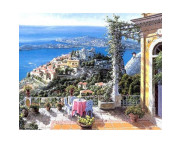40х50см Н-р живопис за номерами "Італійський ранок"(холст/подр.+акрил.краски.+кисть+инструкц) у картон.упак.