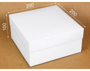 Коробка картонна порожня (з 2-х частин) "Київ" № М0053-о3  200х200х100мм БІЛА