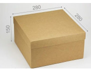 Коробка картонная пустая (из3-хчастей) "Макси" № М0049-о4  280х280х150мм КРАФТ
