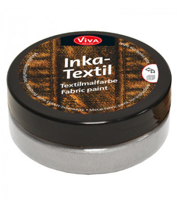 Фарба по світл.та темн. тканинам не розтікається "Inka-Textil" 50мл СРІБЛО