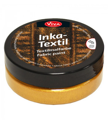Фарба по світл.та темн. тканинам не розтікається "Inka-Textil" 50мл ЗОЛОТО
