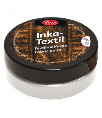 Фарба по світл.та темн. тканинам не розтікається "Inka-Textil" 50мл ПЛАТИНА