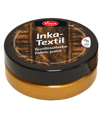 Фарба по світл.та темн. тканинам не розтікається "Inka-Textil" 50мл БРОНЗА